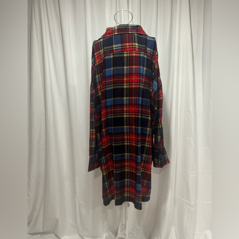 Umgee Plaid Tunic Mini With Pockets - Picture 2 of 6